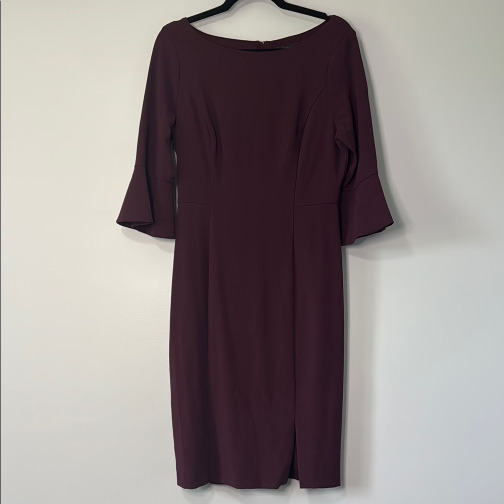 White House Black Market Elegant Burgundy Dress